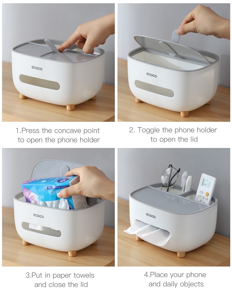 Multi-functional Desktop Storage Napkin Holder