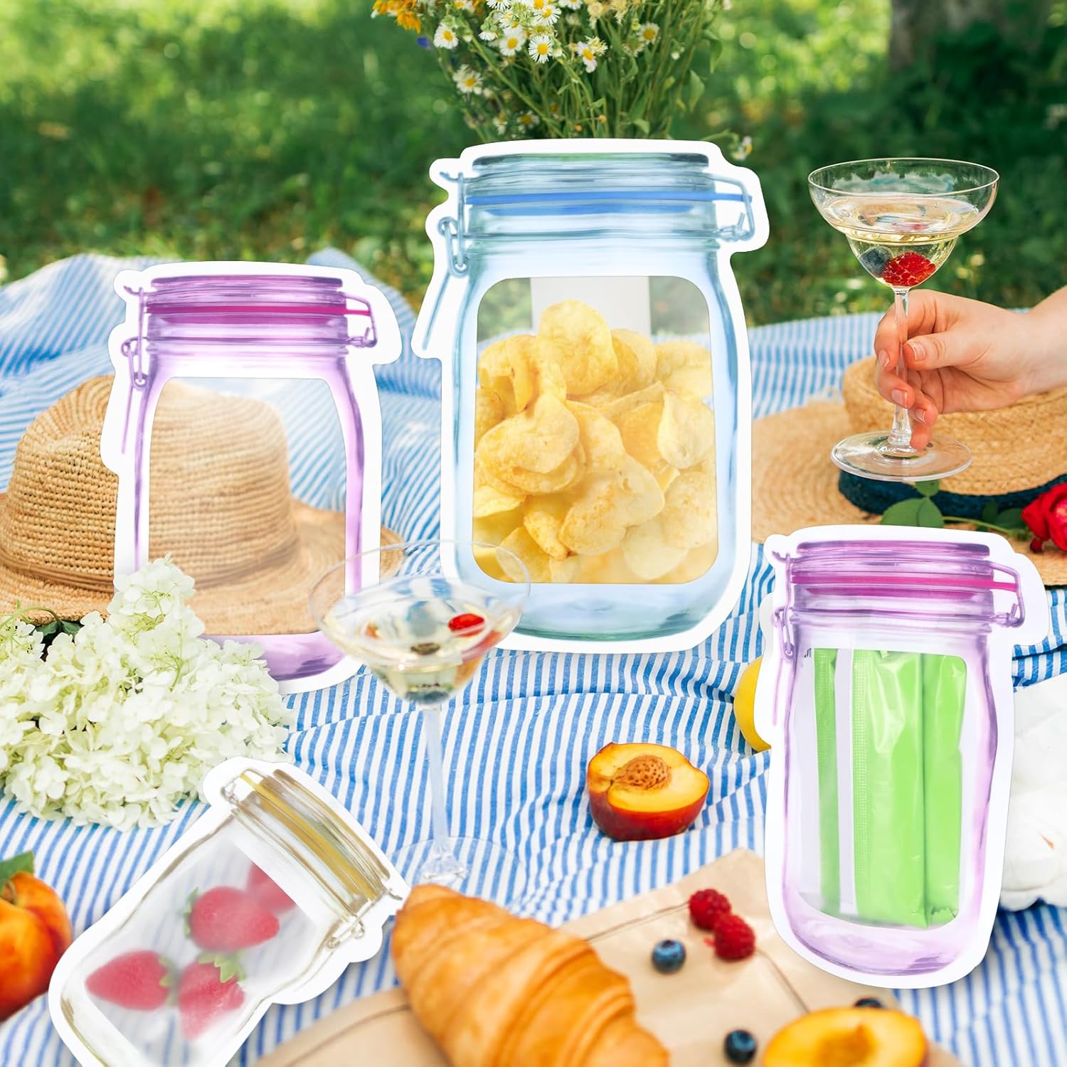 Reusable Bottle Ziplock Bags (Pack Of 10)
